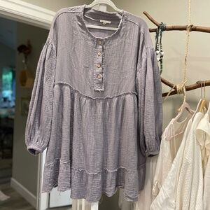 Promesa lavender cotton gauze dress/tunic